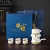 Tea Set Coarse Pottery Qingshan Chinese Automatic Kung Fu Ceramic Lazy Teapot Stone Grinding Set Gift Box Is Available