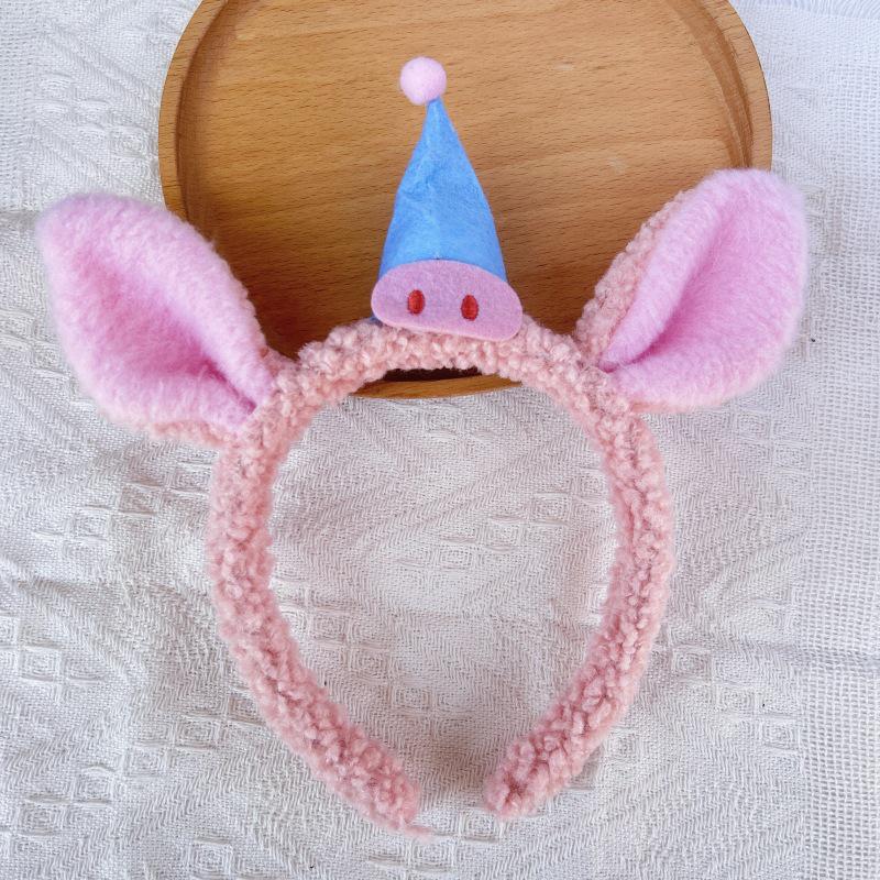 Cartoon Plush Headband: Cute Hair Accessory for Women & Kids, Perfect for Face Washing