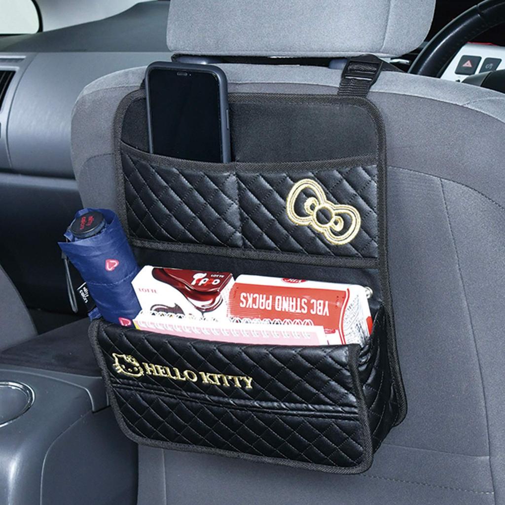 SEIWA Car Storage Seatback Pocket with Tissue Hello Kitty KT544 Item, Box, B&G