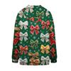 Women's Fashionable Casual Long-Sleeved Christmas Print Fleece-Lined Thick Hooded Sweatshirt