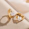 Korean Retro Diamond-Inlaid Stud Earrings - Exquisite Internet Celebrity Style