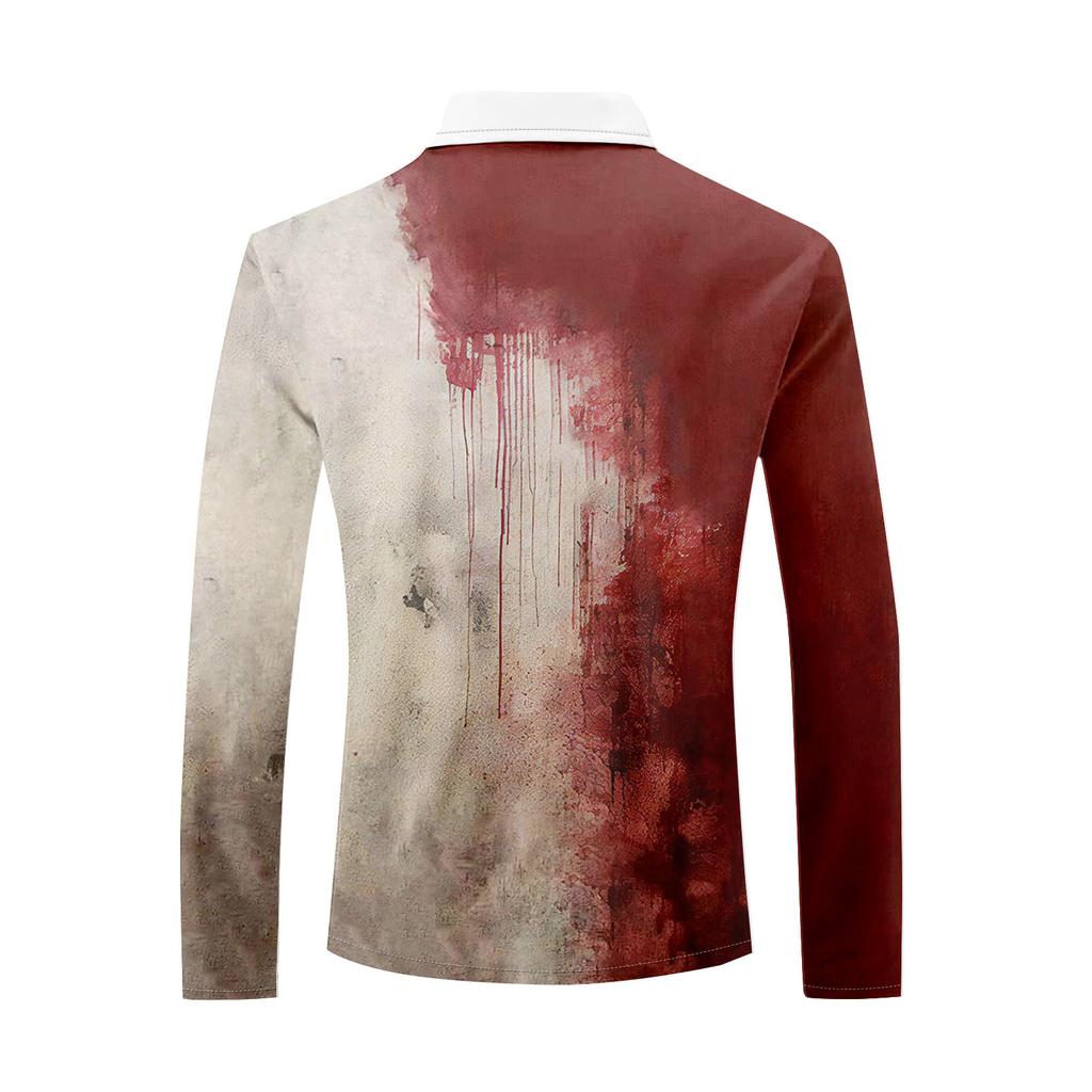 Herrenhemd mit langen Ärmeln und Knopfleiste, modisches, lässiges Oberteil