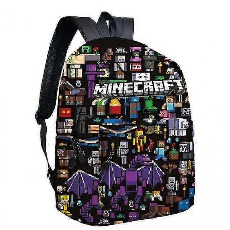 16 Inch Minecraft Game 3D Print Children Backpacks Girl Boys Backpack Children's School Bags Cartoon Kindergarten Rucksack