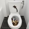 1 ks Zlobivá malá kočka WC Samolepky na zeď Koupelnová dekorace Samolepky na zeď Samolepicí
