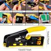 Ratcheting Modular Data Cable Crimper / Wire Stripper / Wire Cutter for RJ11/RJ12 Standard, RJ45 Pass-Thru Connectors