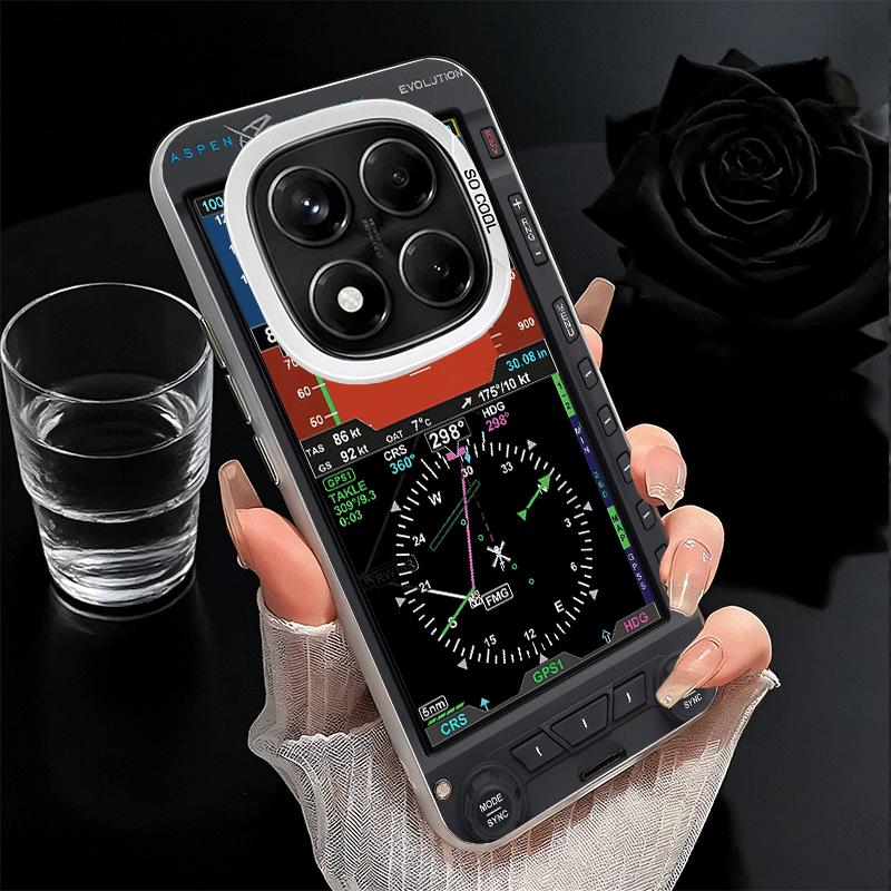 Aircraft Instrument Cockpit Radar Soft Phone Case for Samsung Galaxy S24 S25 FE S26 Edge S23 Ultra S22 Plus S21 + Shockproof Cov