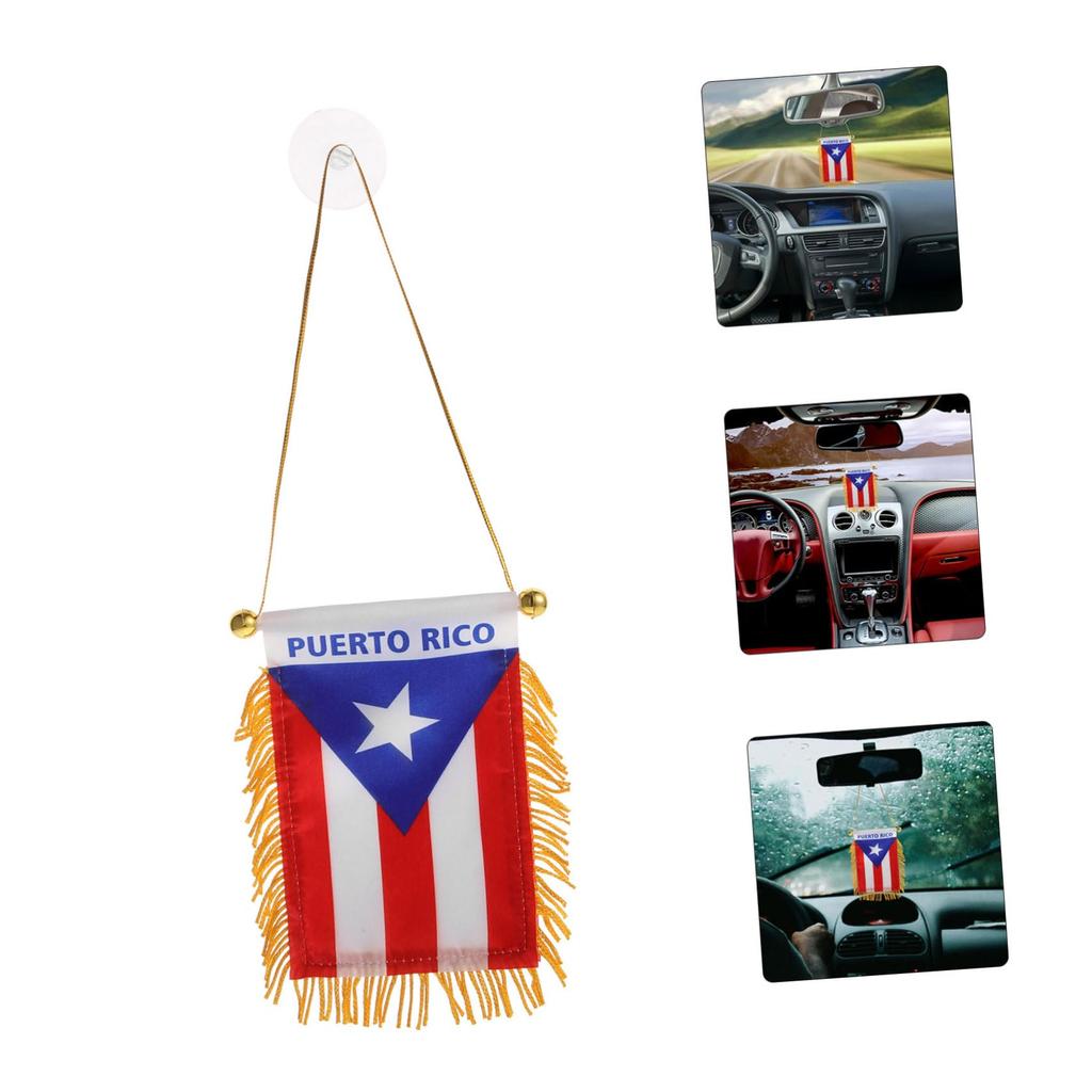 LALADEFIEE Rear View Mirror Hanging Flag Car Ornament Rear View Mirror Rear View Mirror