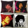 Classic Singer Jimi Hendrix Cushion Cover Soft  EasyWash Pillow Case  Versatile for Couch Bed Travel and Office