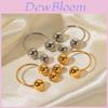 Trendy 18k Gold Stainless Steel Exaggerated Ball Earrings High-end Design For Women