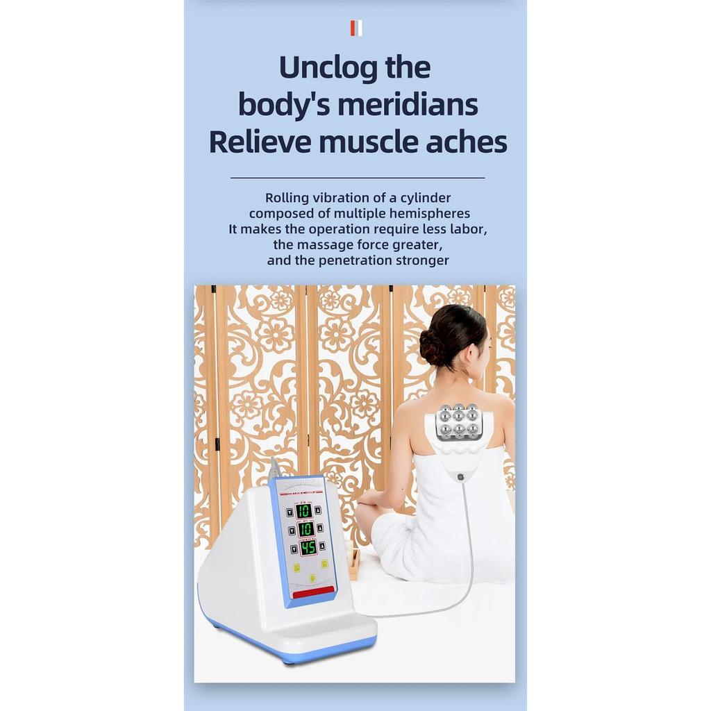 3-in-1 EMS Massage Roller Microcurrent Heating Vibration Body Shaping Weight Loss Professional Fatigue Relief Device