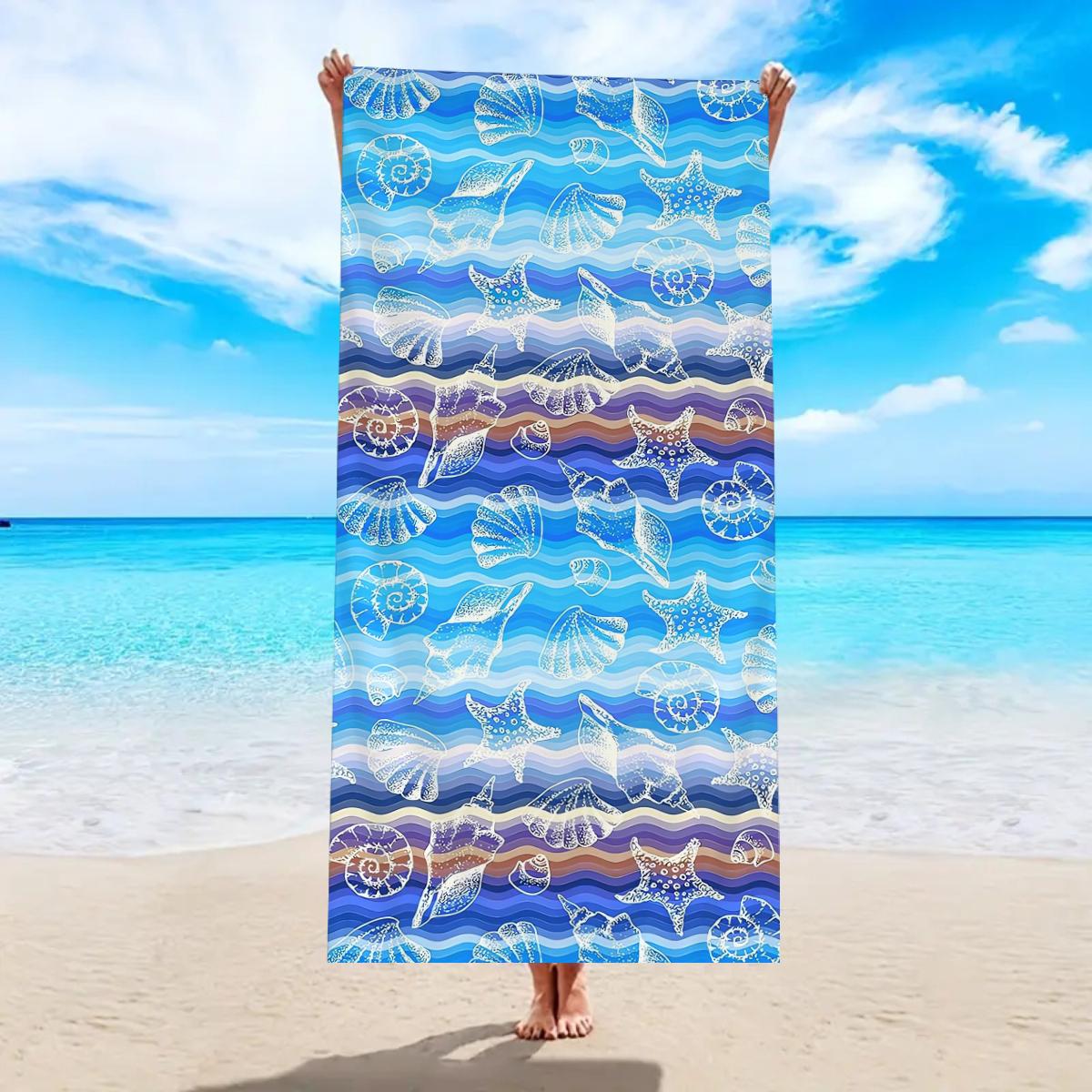 

1pc Ultra fine fiber large animal printed beach towel, quick drying soft and absorbent outdoor swimming towel W40*H60(CM)