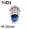 22mm Waterproof Metal Rotary Selector Switch 2 3 Postion 1NO1NC 2NO2NC 12V Red Green LED Stainless Steel Push Button Knob Switch