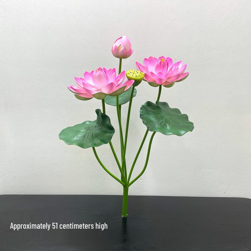 Petites Fleurs Artificielles Décoration Lotus Lys pour Maison & Offrandes à Bouddha