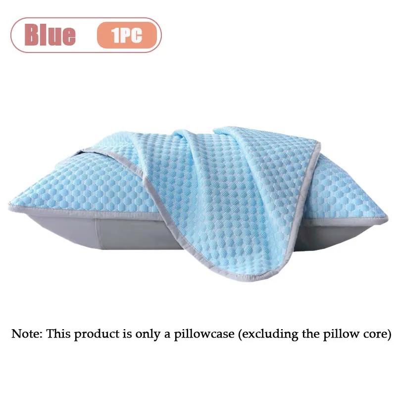 Cooling Pillowcase Covers Ice Silk Soft Breathable Summer Pillow Cases Machine Washable for Dorm Home Bedroom Use Smooth Fabric