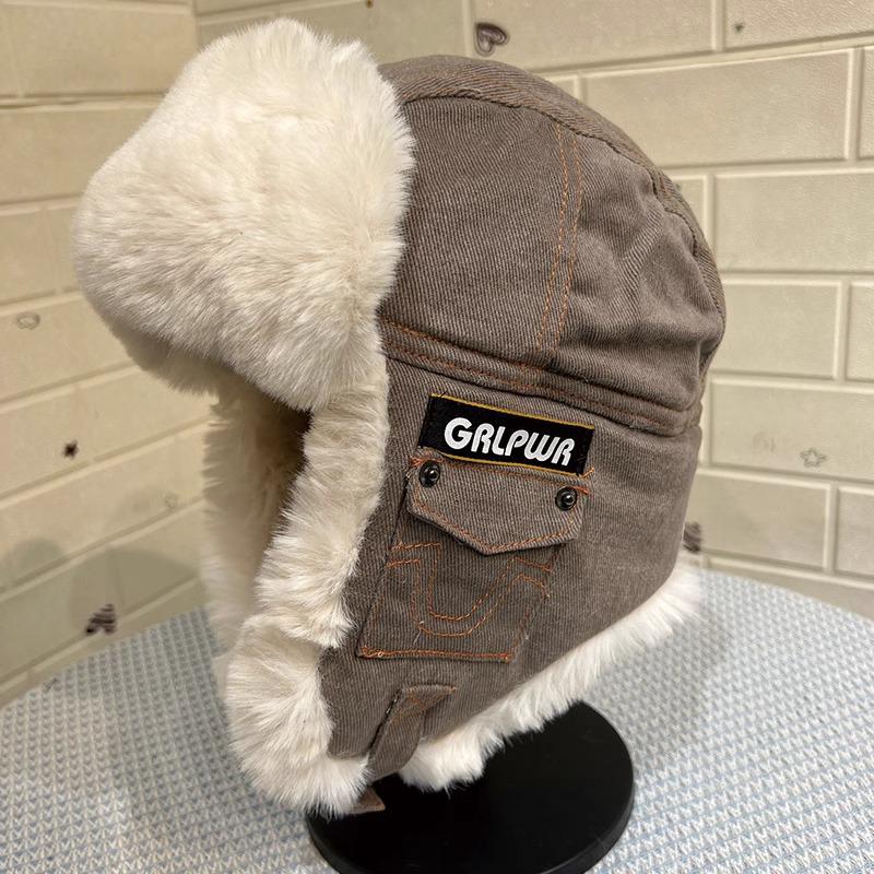 Unisex Aviator Hat with Ear Protection and Glasses, Cotton Thickened for Cold Wind in Autumn/Winter, Ideal for Cycling and Outdoor Warmth.