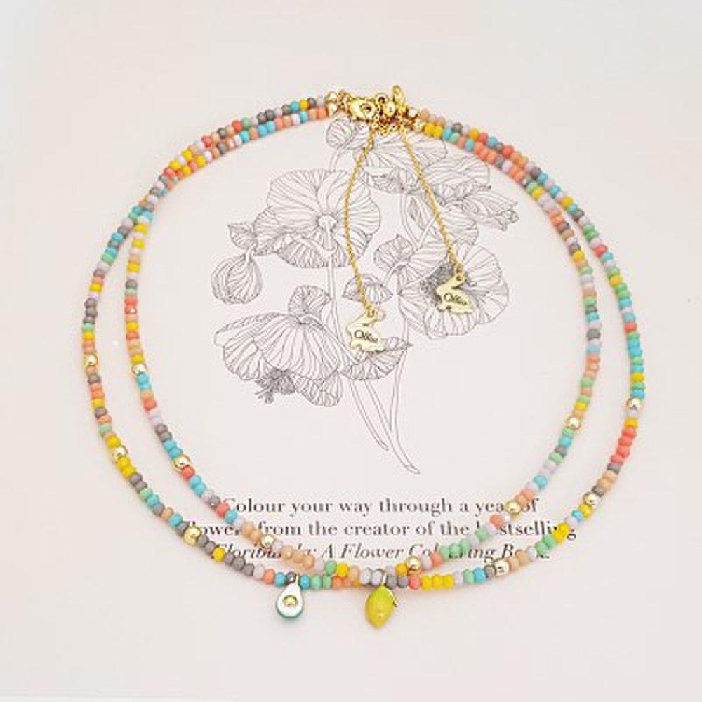 Ollia Beaded Avocado Necklace