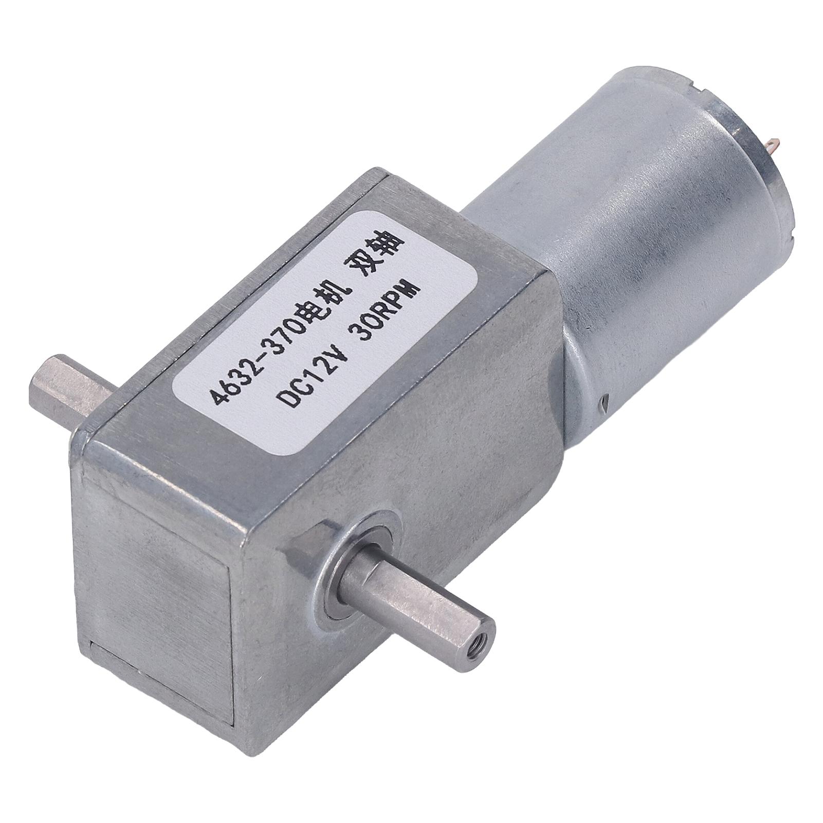 

DC 12V Speed Reduction Motor All Metal Double Shaft Worm Gear Motor 4632370 30RPM