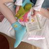 Sock Children's Mid-calf Socks, Sweat-absorbing and Odor-fighting, Cartoon-style, Versatile Cotton Socks
