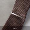 Tie Made in Satin Alligator Clip [TVRT] Clip, Men's, Japan, Brass, Finish, (Silver)