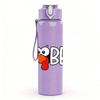 1PC Gobble Turkey Cartoon Print 750ml Color Plastic Sports Water Bottle Leakproof Flip Straw Lid Suitable for Sports Office Home Use