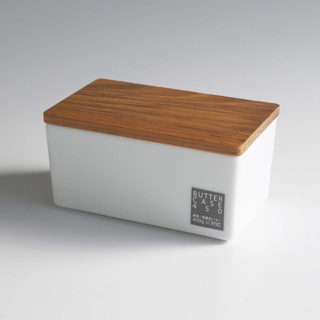 LOLO Butter Case 450g Wooden Lid White Porcelain Made In Japan