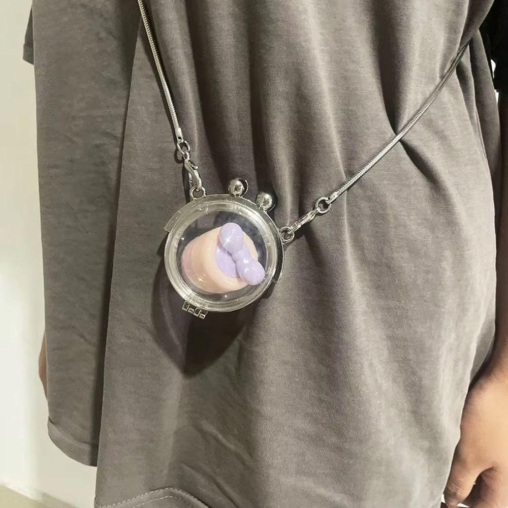 Jewelry Display Jewelry Box Keychain Mini Travel Bag Pendant Transparent Crystal Ball Bag  Women