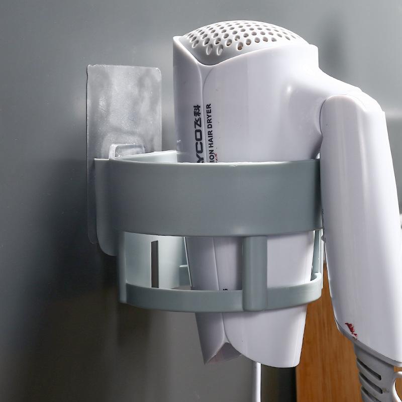 1PCS Hair Dryer Holder Wall Mounted Punch-Free Blow Dryer Rack Rotating Suction Cup Hair Dryer Storage Bracket Home