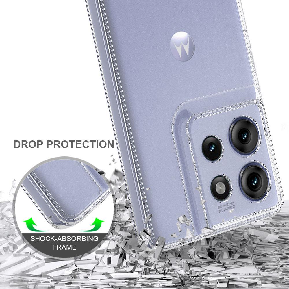 Für Motorola Edge 50 5G Klare Handyhülle TPU+Acryl Stoßfeste Handy-Rückseite