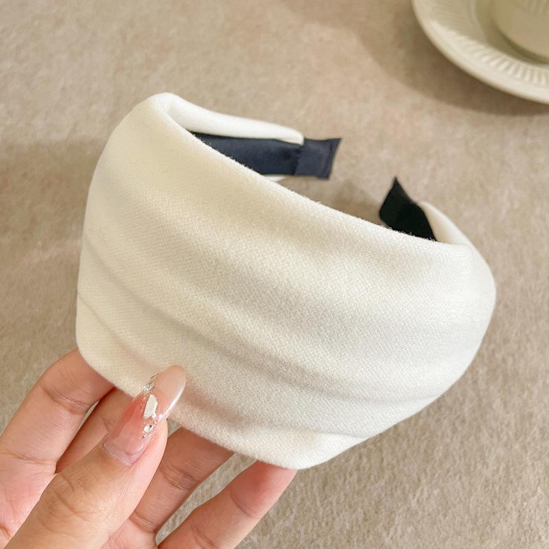 

Новая винтажная повязка на голову Широкая перекрещенная повязка для волос Однотонные нескользящие повязки на голову Женские аксессуары для волос