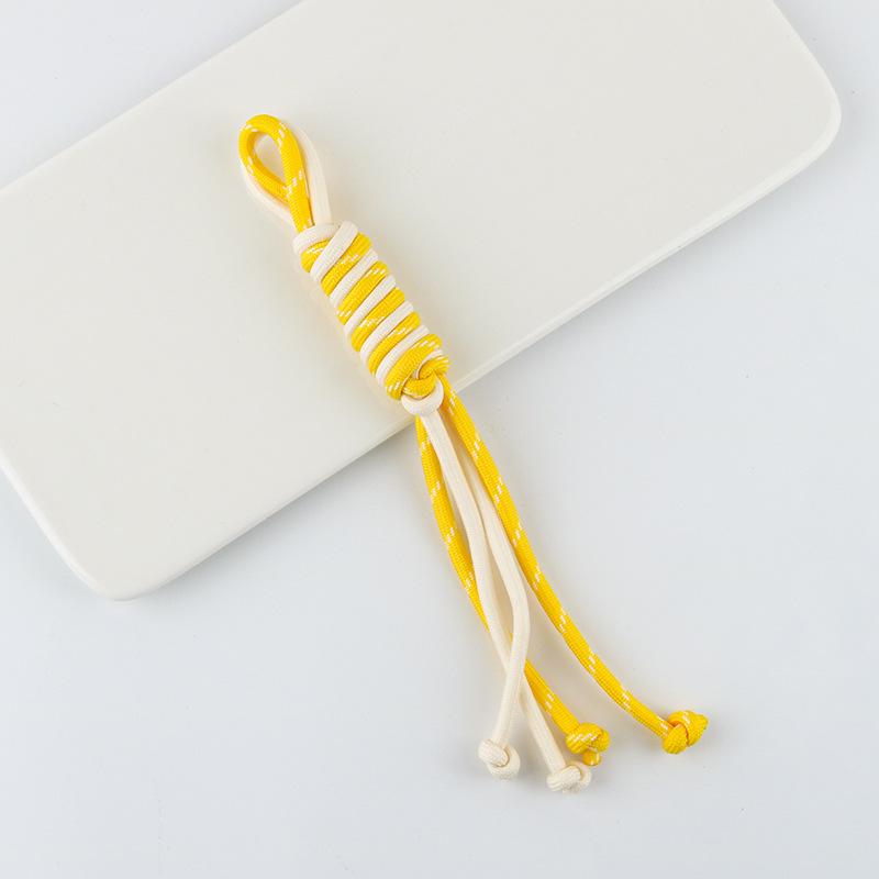 New Design Multi-Color Trendy Contrasting Nylon Hand Rope Versatile Accessory Keychain Wholesale