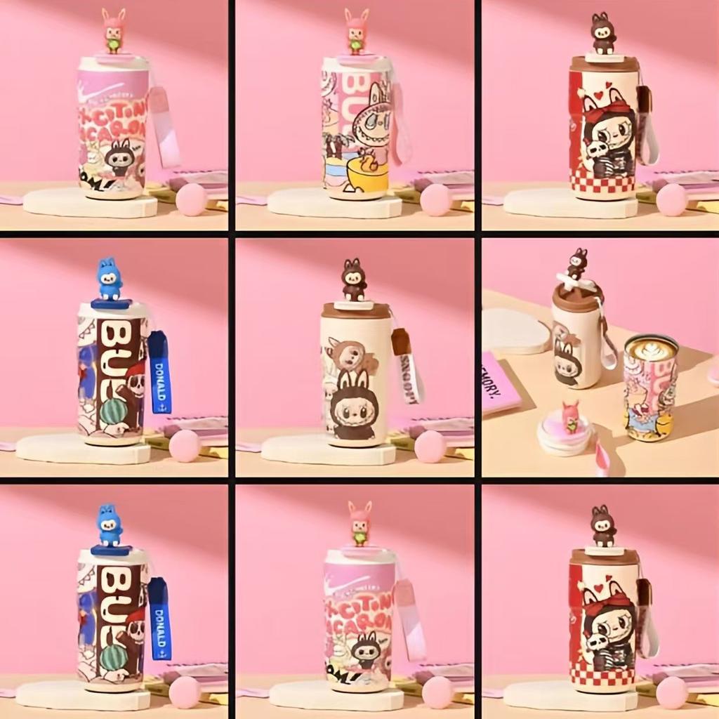 316 Stainless Steel Thermos Cup Cartoon Pattern Matra Cloth Coffee Cup Outdoor Portable Car Cup