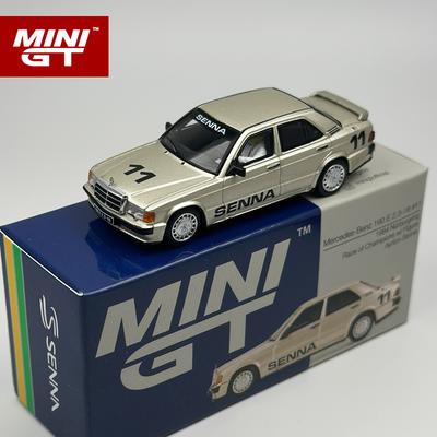MINIGT 1:64 Mercedes-Benz 190E 2.3-16 #11 Ayrton Senna 1984 Alloy Car Model 1076