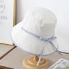 Bucket Hat Women Simple Bow Spring Summer Hats For Women Foldable Outdoor Travel Sun Protection Sunhat Bob Cap Female New