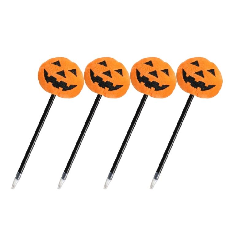 4Pcs Halloween Pumpkins Gel Pen Novelty Writing Pen 0.7mm Pen Tip Smooth To Write Halloween Party Supplies