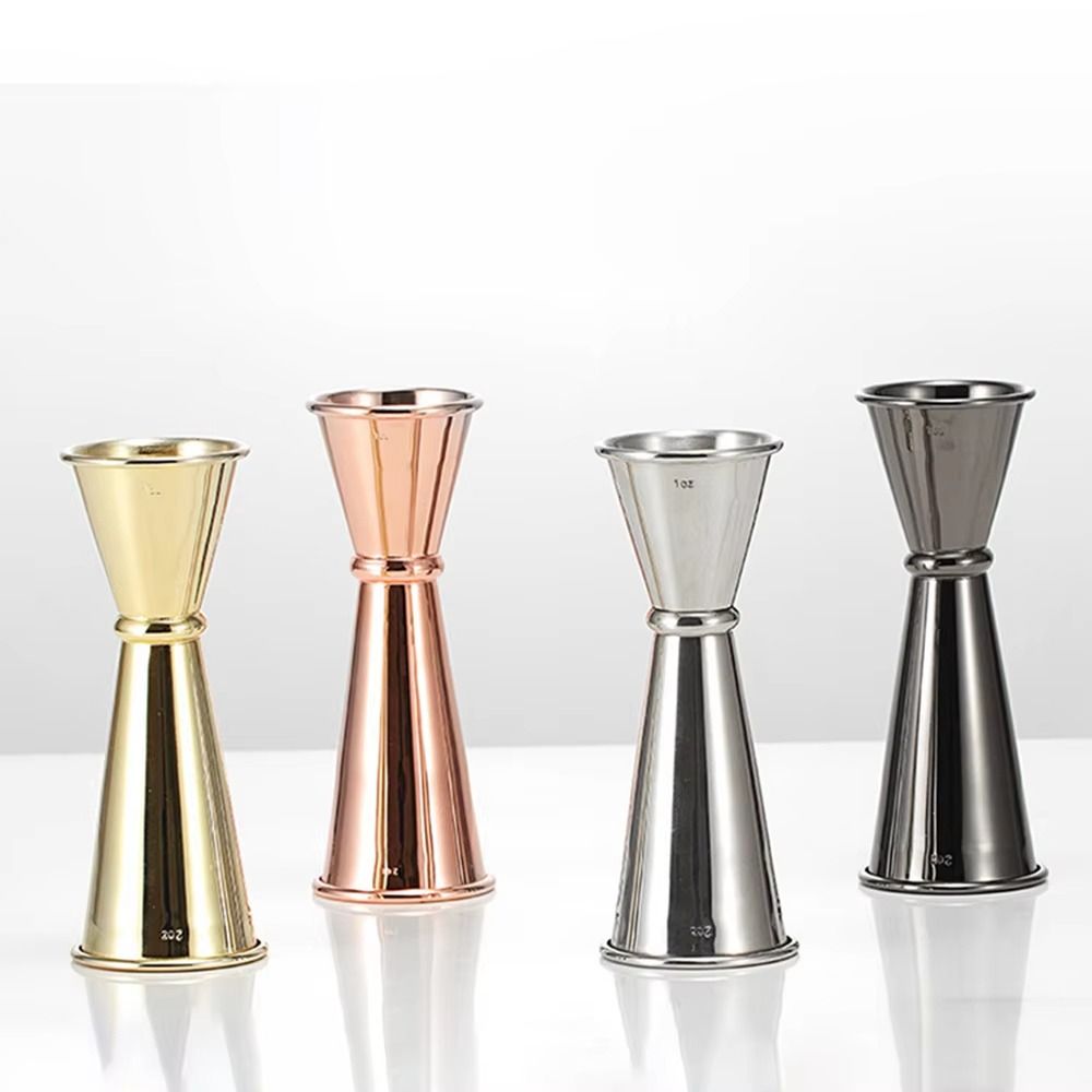 Stainless Steel Drink Spirit Measure Jigger 1oz / 2oz Cocktail Measuring Cup  Bartending Tools