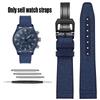 Nylon Rubber Watch Strap For IWC Pilot Spade A Mark 18 Portuguese Blue Band FOLDING CLASP Canvas Men's Watch Chain 20MM Bracelet