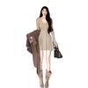 Elegant Women's Knitted A-line Dress - Slimming & Flattering for Autumn/Winter 2024