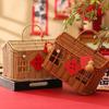 Rattan Storage Basket New Year Xmas Gift Packaging Box Creative Handbag Birthday Gift Vine Weaving Handbag Vine Woven Gift Box