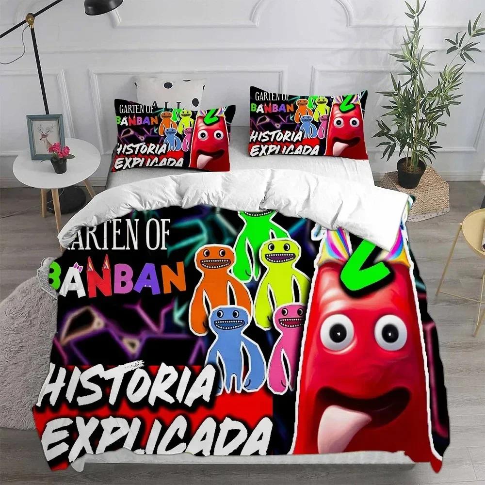 Seturi de lenjerie de pat cu joc imprimat 3D Garten of Banban, plapumă, cuvertură de pat, husă de plapumă, seturi de fețe de pernă, dimensiune pentru copii și adulți