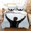 Bruno Mars 3Pcs Bedding Set Music Star Printed Duvet Cover Set Soft Microfiber Bed Set with Pillowcases for Fans Bedroom Decor
