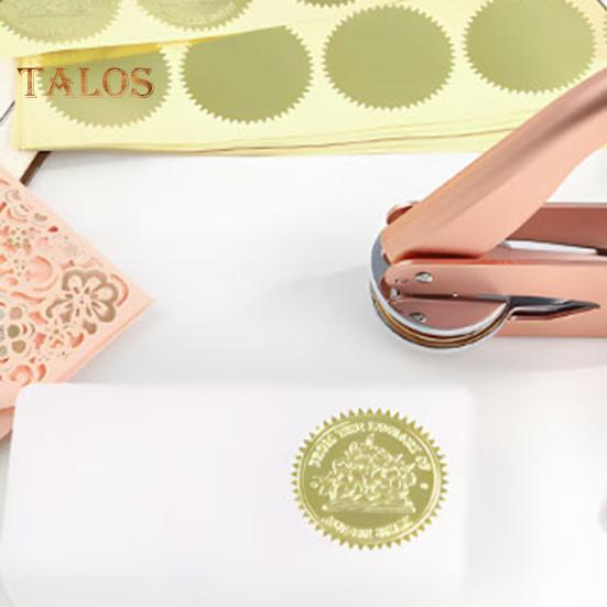 Buchpräger, handbetriebener Prägestempel, Edelstahl-Prägewerkzeug für Papier, Karton, Leder, Heimwerkerarbeiten