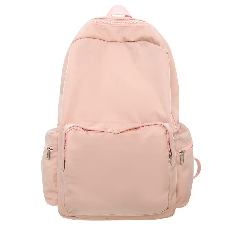New simple schoolbag women's large-capacity anti-splashing middle school student backpack high-value girl backpack