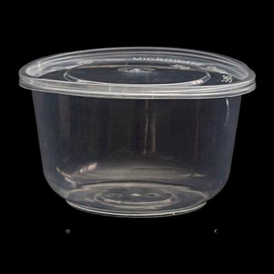 Thickened Disposable Round Plastic Food Container with Lid