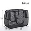 Men's Travel Organizer: All-Mesh Portable Cosmetic & Wash Bag