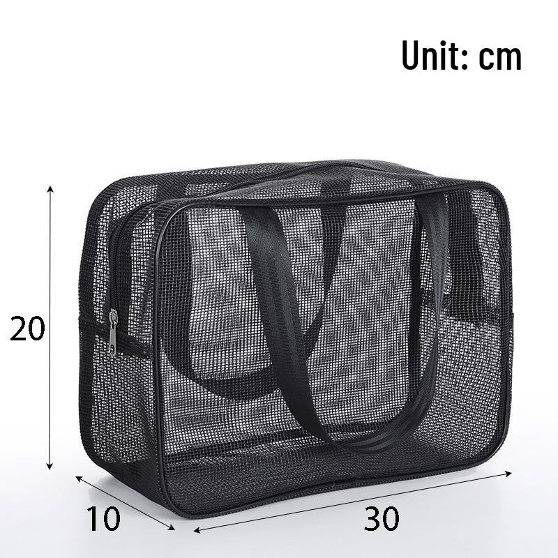 Men's Travel Organizer: All-Mesh Portable Cosmetic & Wash Bag