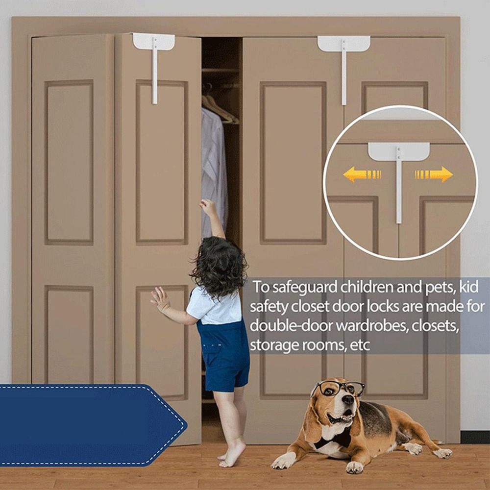 Adjustable Metal Door Lock Aluminum Zinc Zinc Alloy Safety Lock Closet Protection Child Proof Lock  Closets