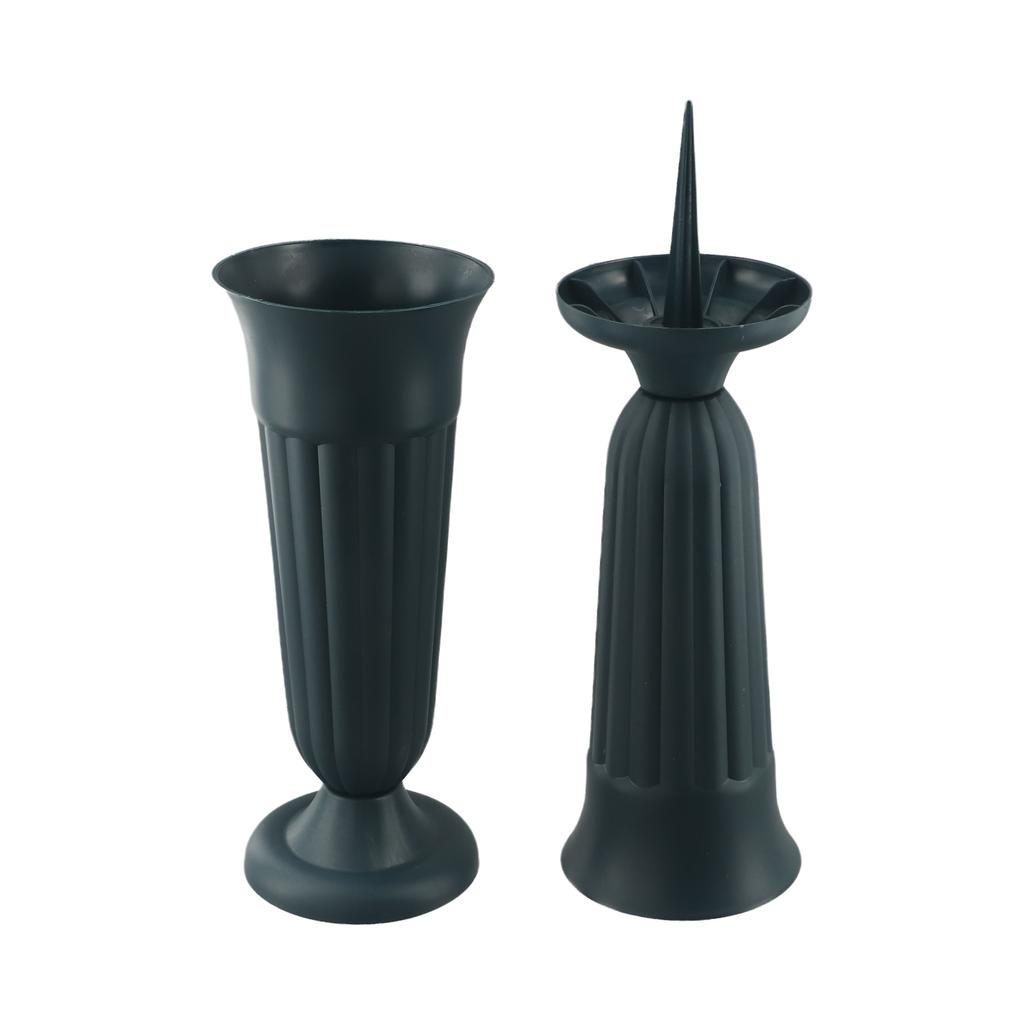 High Quality Desktop Dark Green Desktop Flower Pot Grave Sweeping Ritual Vase White Grave Sweeping Ritual Vase