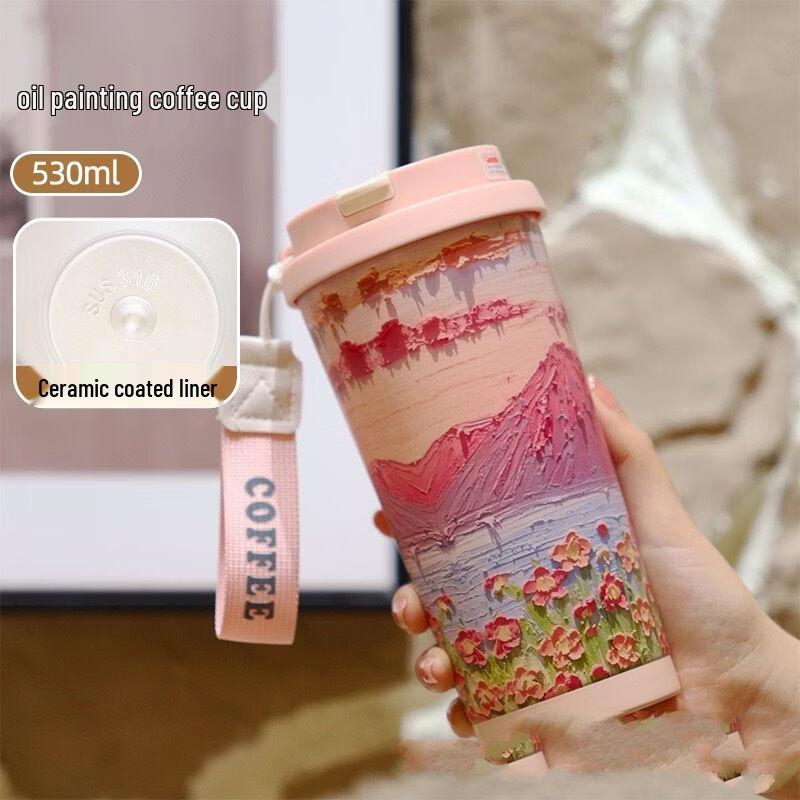 Shangqi Lily of the Valley 316 Stainless Steel Insulated Dual-Drink Tumbler
