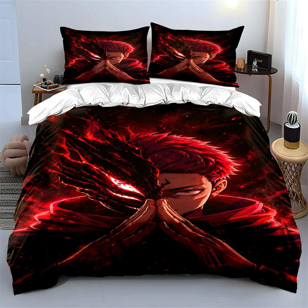 Red-haired Character Split Face. Bedding Sets Duvet Cover Sets Duvet Covers Pillowcases(1 * Duvet Cover 2 * Pillowcases Without Duvet Insert)