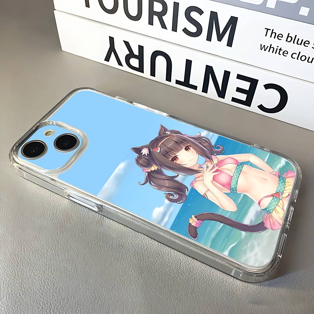 Spiel N-Nekopara Handyhülle Für iPhone 16,15,14,13,12,11 Pro,Max,Plus,X,XS,XR,SE,Mini Transparent Silikon Weich
